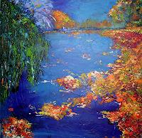Hiltrud-Schick-Plants-Trees-Nature-Water-Modern-Age-Impressionism