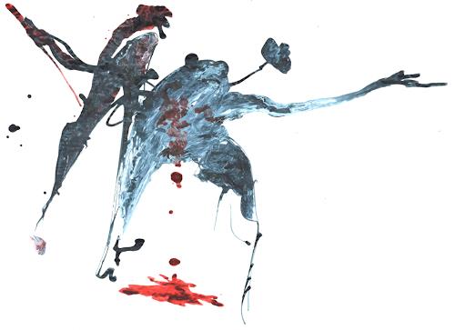 Reiner Poser, Macbeth, Miscellaneous People, Spurensicherung, Abstract Expressionism