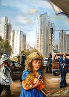 Helga-Anders-Faber-People-Children-Buildings-Skyscrapers-Modern-Times-Realism