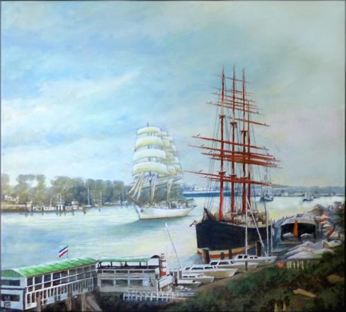 Uwe Thill, Travemünde 2020, Landscapes: Sea/Ocean, Nature: Water, Contemporary Art, Expressionism