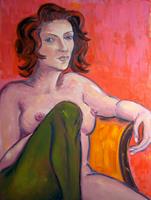 Claudia-Hansen-People-Women-Erotic-motifs-Female-nudes-Modern-Age-Impressionism-Post-Impressionism