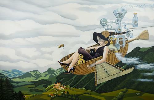 dominique hoffer, L&#39;Ecume des Rumeurs, Fantasy, Contemporary Art, Abstract Expressionism