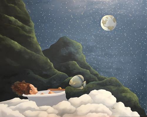 dominique hoffer, Le rêve d&#39;Archimède, Fantasy, Contemporary Art, Expressionism