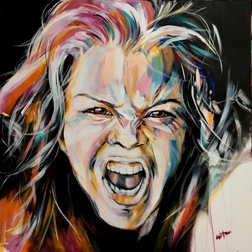 webo, der Schrei, People, People: Faces, Abstract Art, Abstract Expressionism