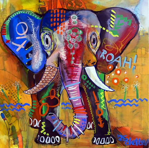 Detlev Eilhardt, BRIGHTHEAD, Animals: Land, Poetry, Pop-Art, Abstract Expressionism